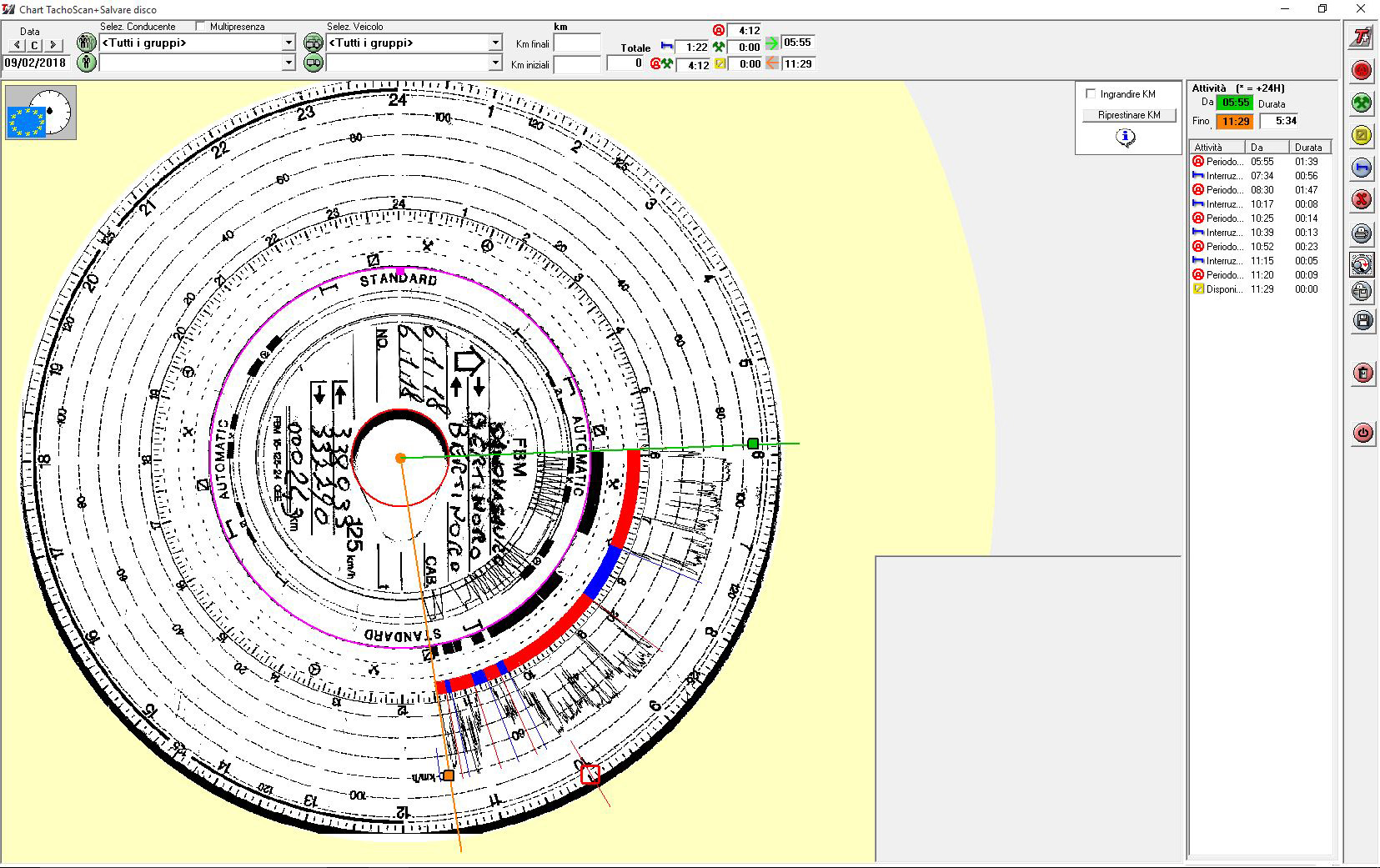 Software tachigrafo dischi